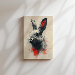 Rabbit with Crimson Highlight