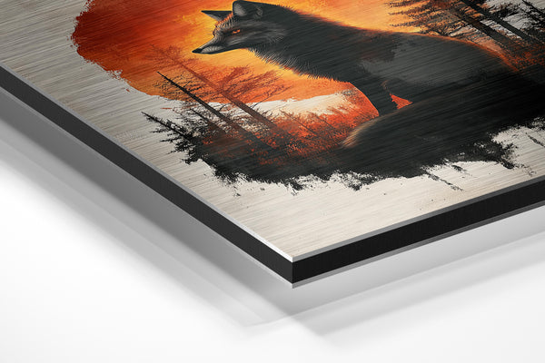 Fox Sunset Silhouette