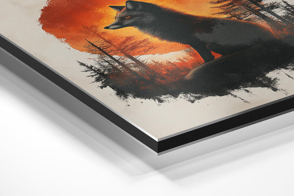 Fox Sunset Silhouette