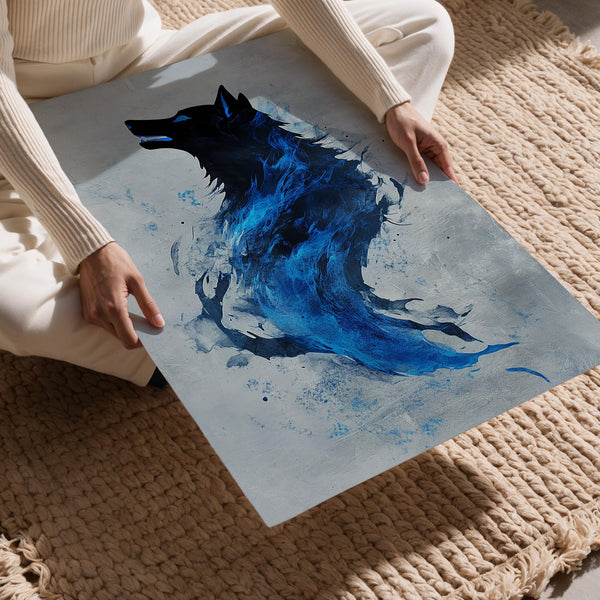 Blue Fire Wolf