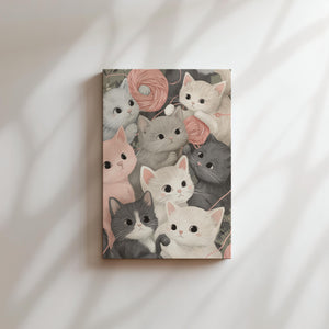 Playful Kittens & Yarn