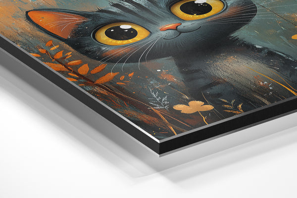 Whimsical Black Kitten