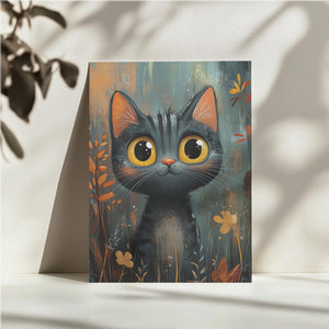 Whimsical Black Kitten