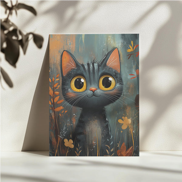 Whimsical Black Kitten