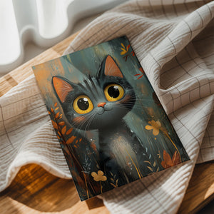 Whimsical Black Kitten