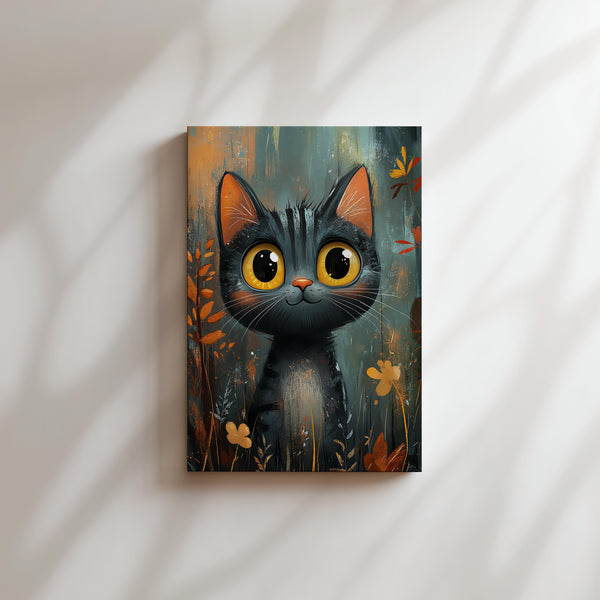 Whimsical Black Kitten