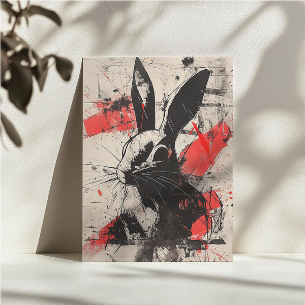 Abstract Rabbit Art