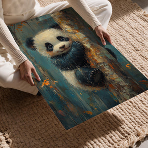 Playful Panda on Tree