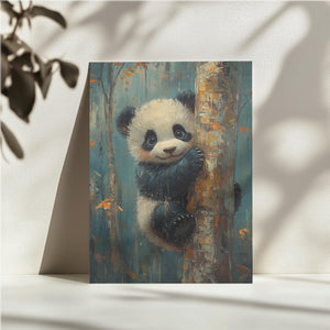 Playful Panda on Tree