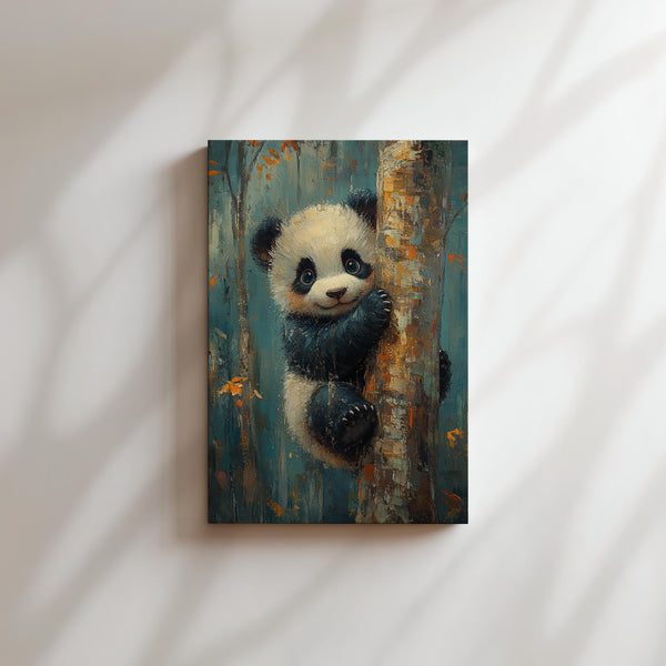 Playful Panda on Tree