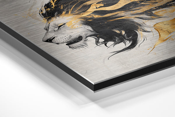 Abstract Golden Lion