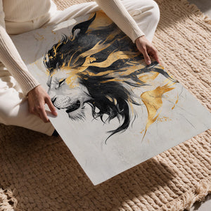 Abstract Golden Lion