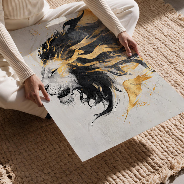 Abstract Golden Lion