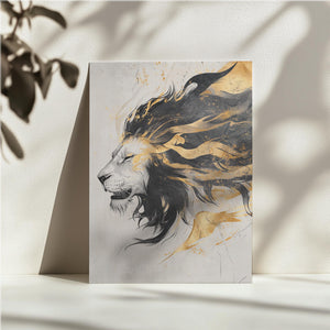 Abstract Golden Lion