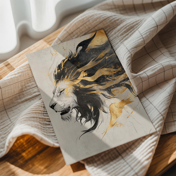 Abstract Golden Lion