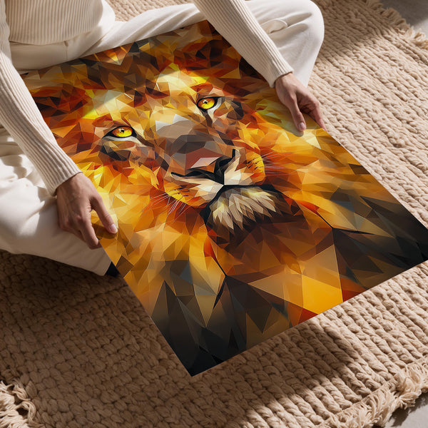 Polygonal Lion Majesty
