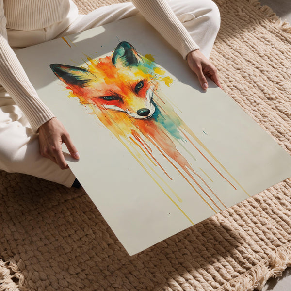 Watercolor Fox Expression