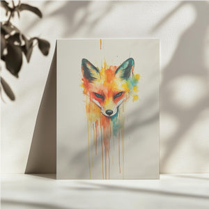 Watercolor Fox Expression