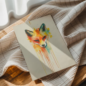 Watercolor Fox Expression