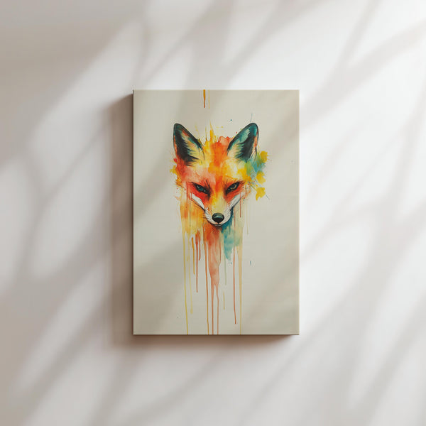Watercolor Fox Expression