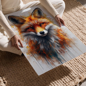 Realistic Fox Splatter