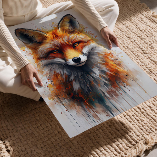 Realistic Fox Splatter