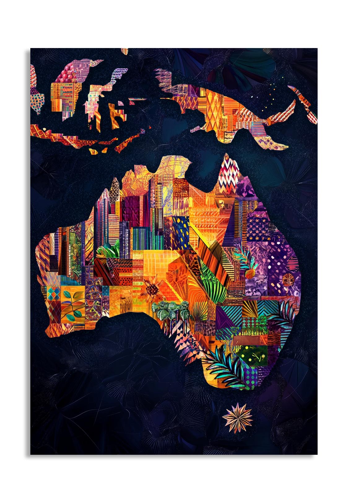 Patchwork Australia - Premium Metal Poster