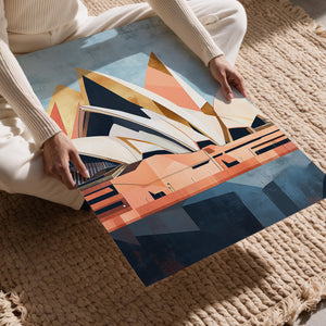 Golden Sails Abstract