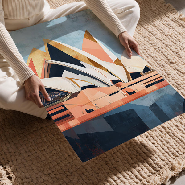 Golden Sails Abstract