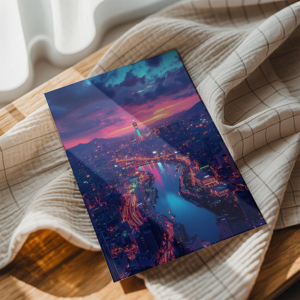 Korean Cityscape Sunset