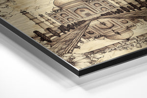 Taj Mahal Ink Sketch