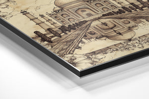 Taj Mahal Ink Sketch