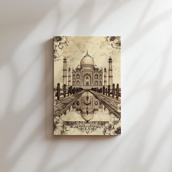 Taj Mahal Ink Sketch