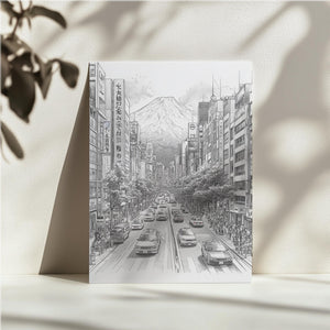 Tokyo Street Mt Fuji