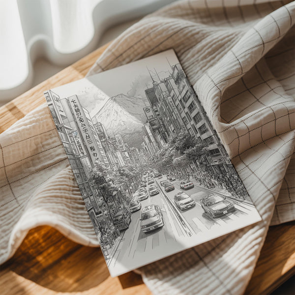 Tokyo Street Mt Fuji