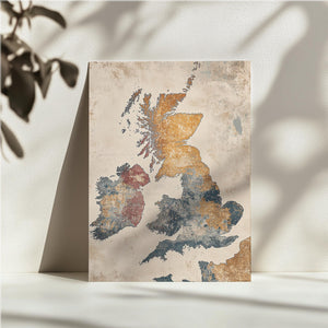 UK Map Vintage