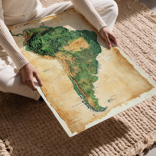 South America Vintage Map