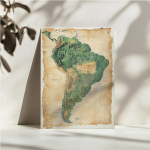 South America Vintage Map
