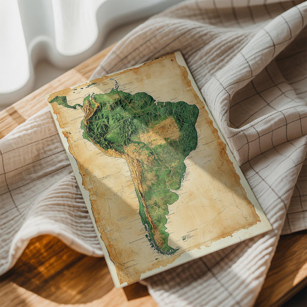 South America Vintage Map