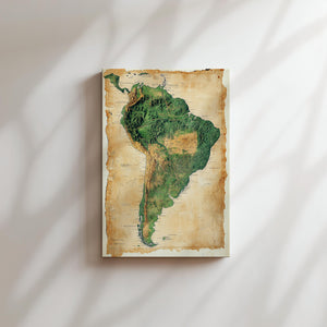 South America Vintage Map