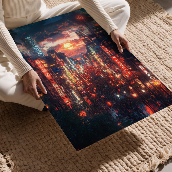 Lantern-Lit Street Scene