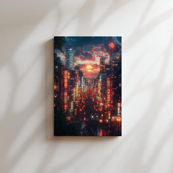 Lantern-Lit Street Scene