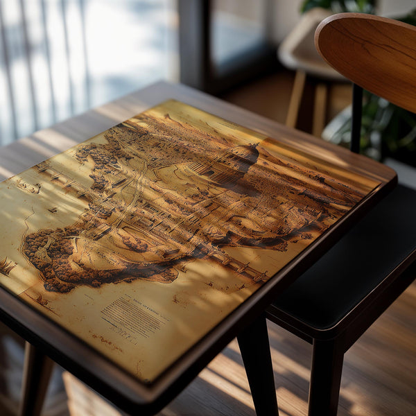 Sepia Ancient City Map