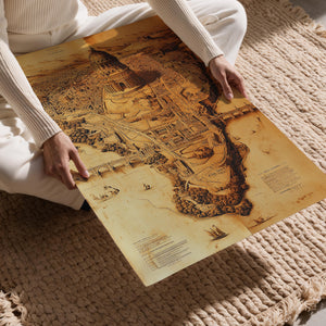 Sepia Ancient City Map