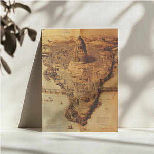 Sepia Ancient City Map