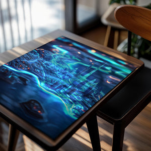 Neon Dubai Futuristic Map