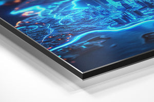 Neon Dubai Futuristic Map