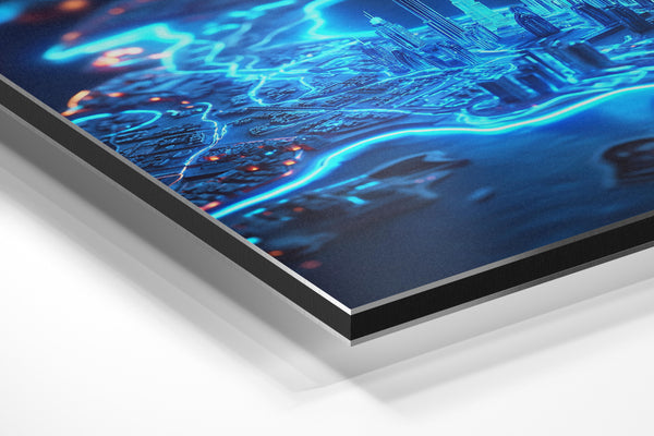 Neon Dubai Futuristic Map