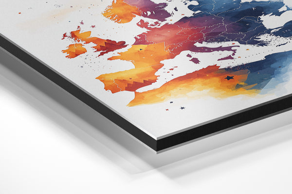 Watercolor Europe Map