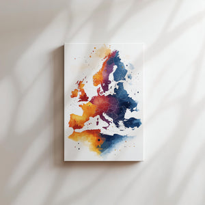 Watercolor Europe Map